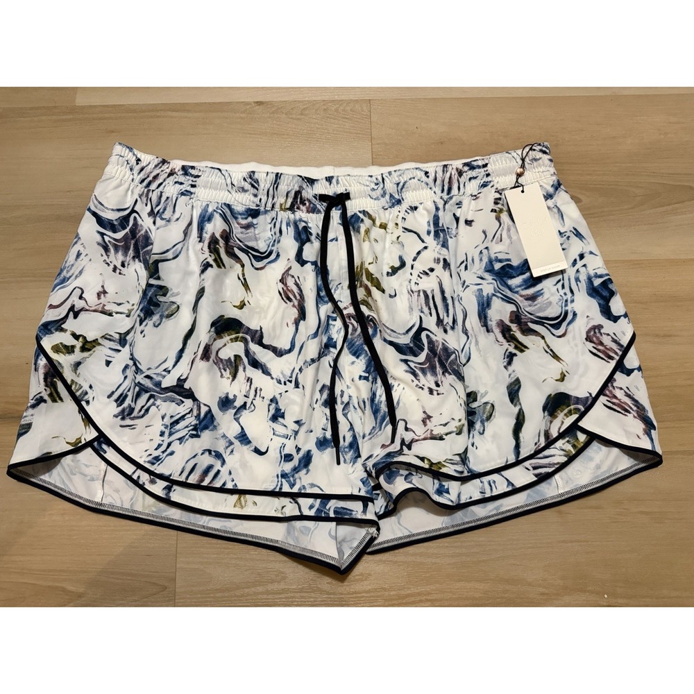 Calia High Rise Step Up Short 3 inch Inseam Relaxed Fit Moss Print Multi 2X NWT